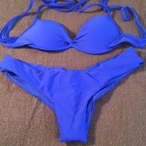 PacSun 2 pc Padded Cheeky Bikini - Royal Blue